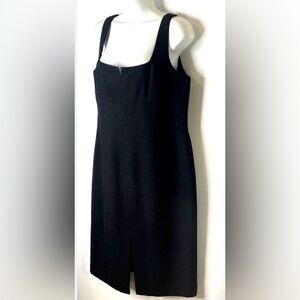 Vintage Georgiou Studio Black Sequined Sleeveless Dress Size 12 shimmer Cocktail